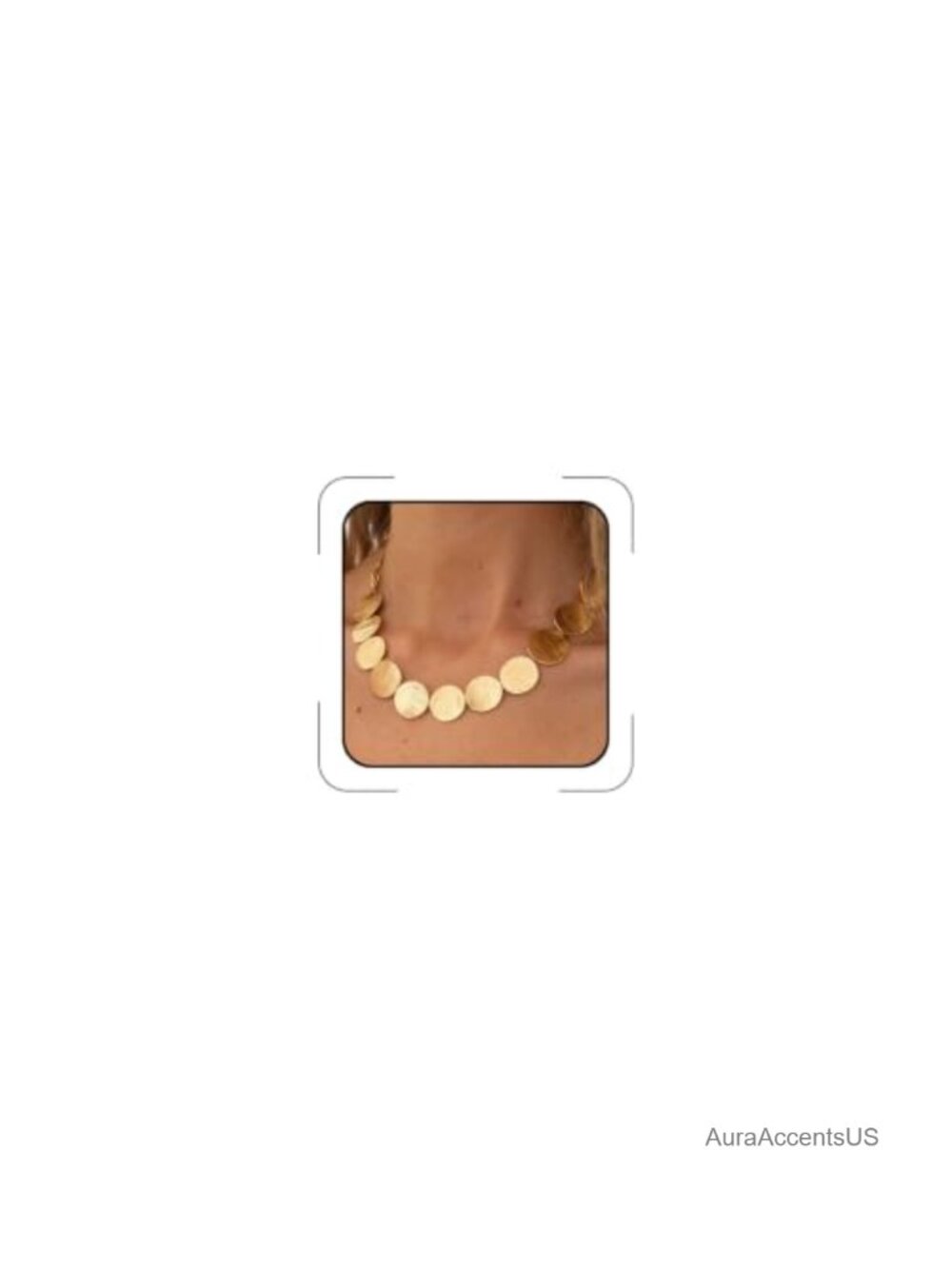 Chunky Gold Choker Necklace Adjustable Disc Statement Jewelry for Women